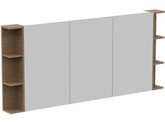 Glacier Shelf Mirrored Cabinet 1800 - Woodgrain Cabinet Finish