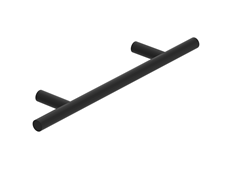 Round Cross Bar Matte Black