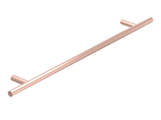 Round Cross Bar Polished Rose Gold