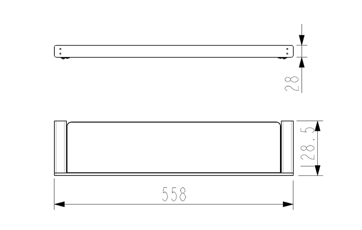 Pasha Brushed Nickel Shower Shelf