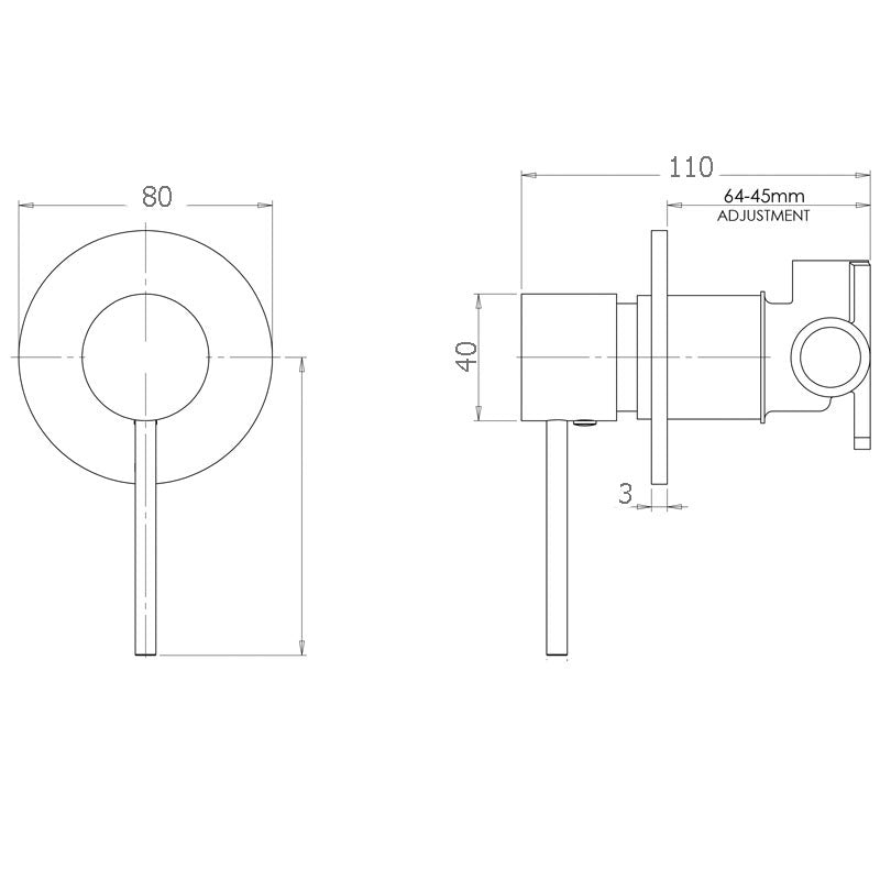 Evolve Brushed Nickel Shower Mixer