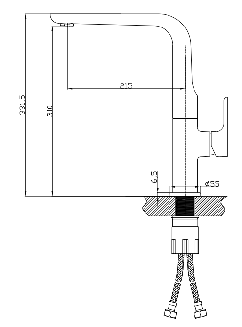 Molly Chrome Kitchen Mixer
