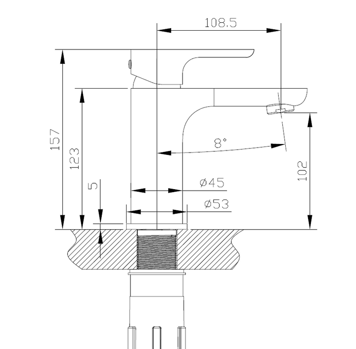 Molly Brushed Nickel Basin Mixer