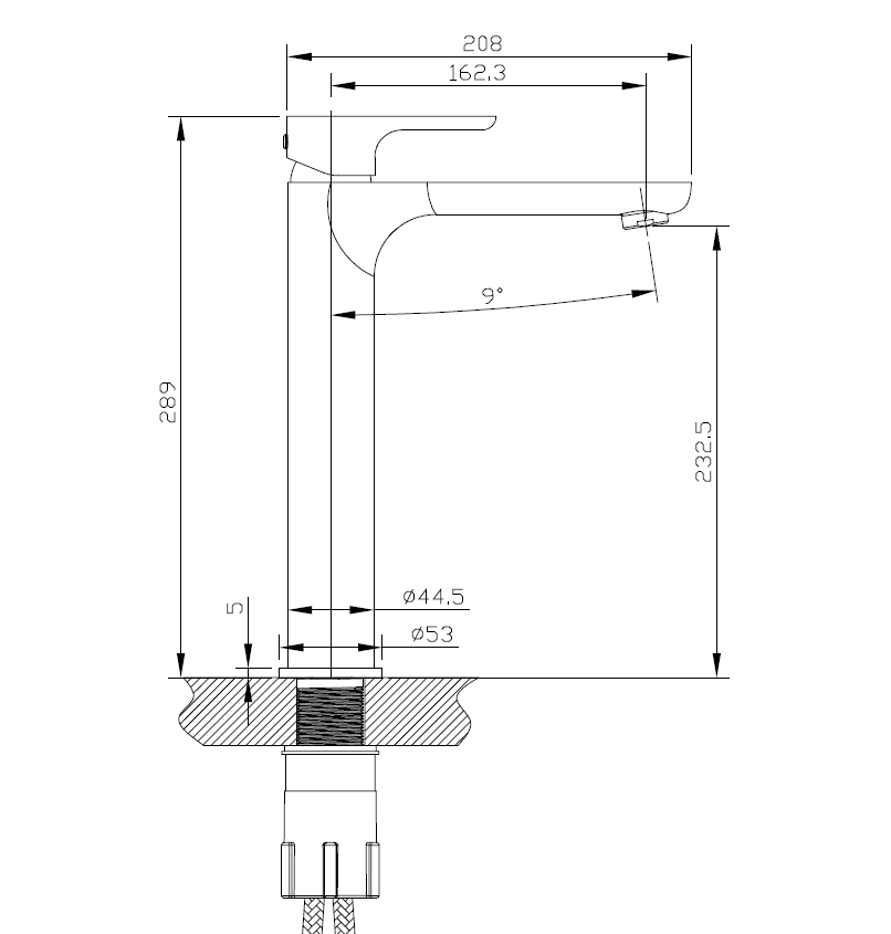 Molly Chrome Tall Basin Mixer