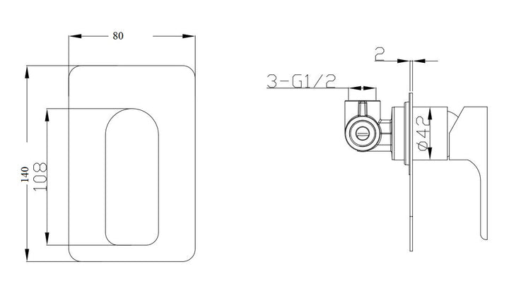 Molly Brushed Nickel Shower Mixer
