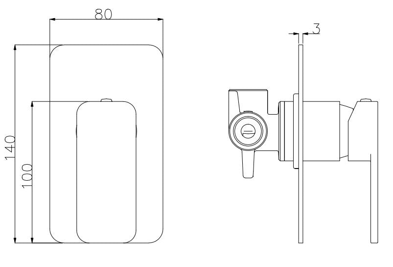 Pasha Black Shower Mixer