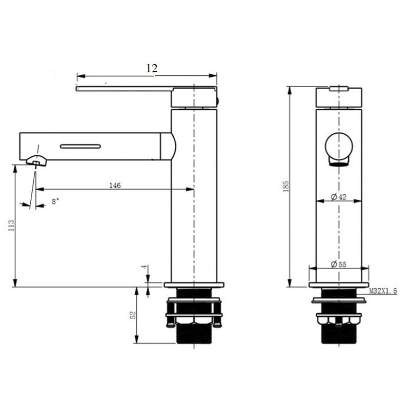 Allure Black Basin Mixer