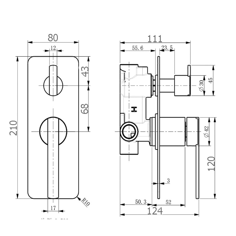 Allure Black Shower Mixer + Diverter