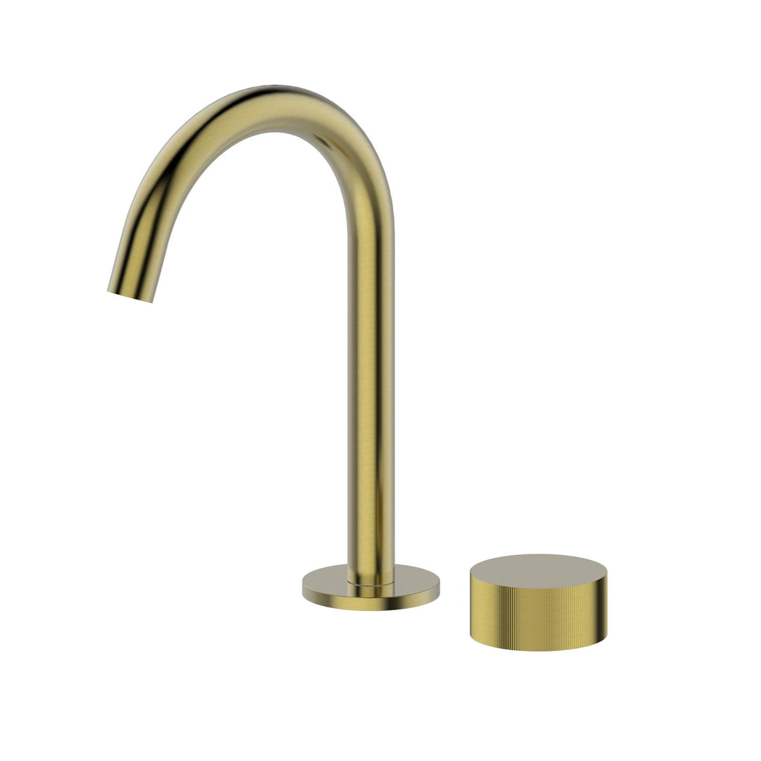 Evolve QI Brushed Gold Basin Spout & Progressive Mixer