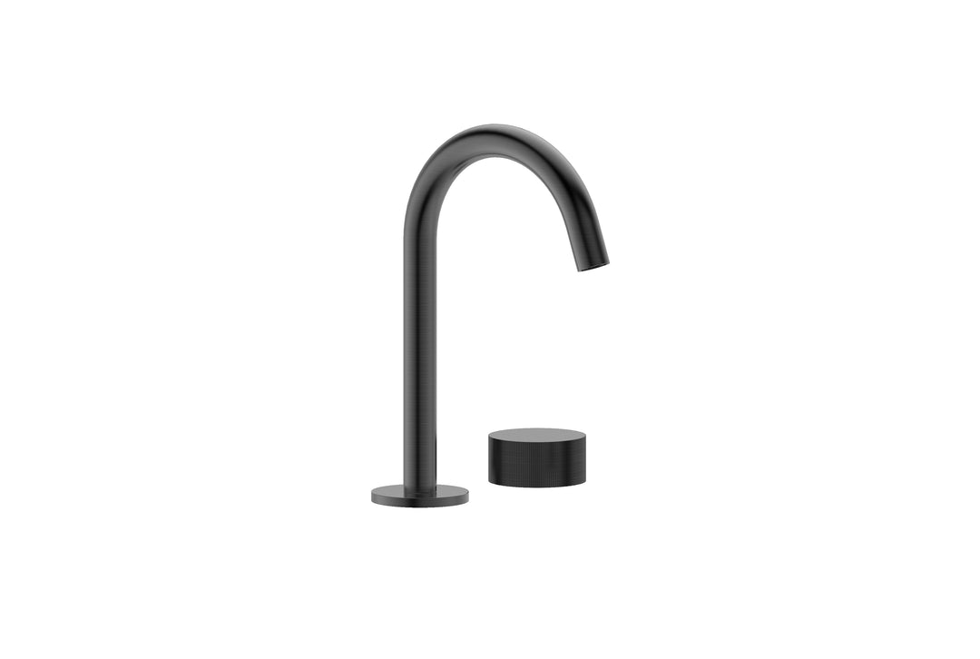 Evolve QI Brushed Gun Metal Basin Spout & Progressive Mixer