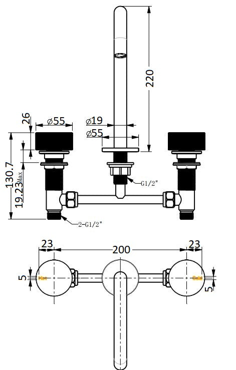 Evolve QI Brushed Nickel Basin Set