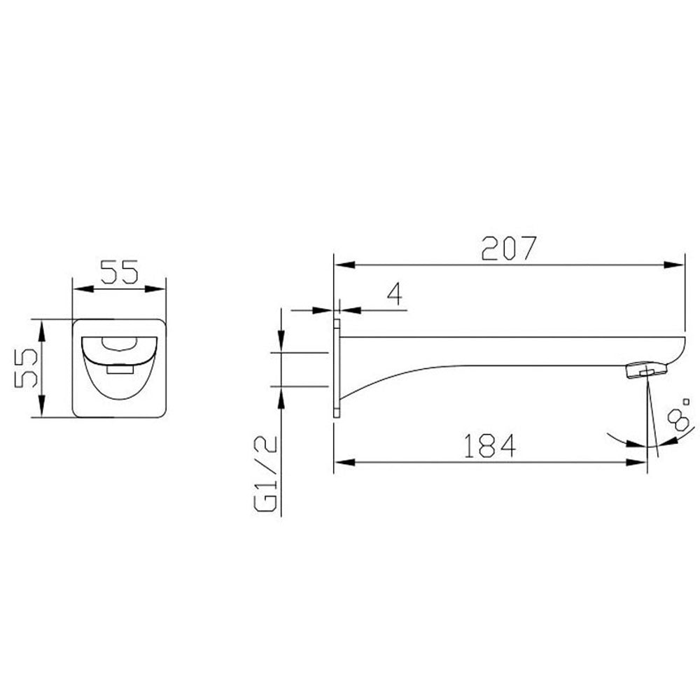 Brushed Nickel Bath Spout