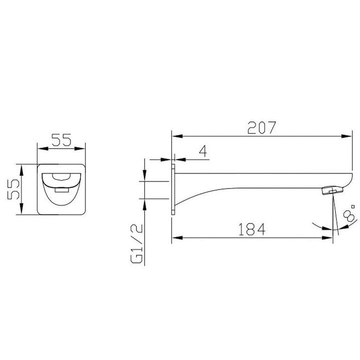 Brushed Nickel Bath Spout