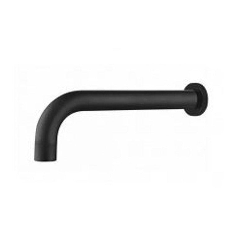 Evolve Black Bath Spout Curved 180mm
