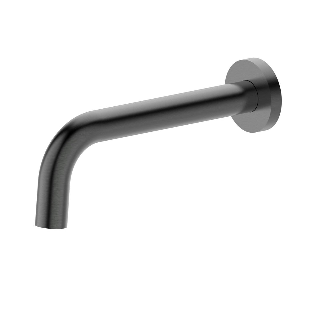 Evolve Brushed Gun Metal Bath Spout Curved 200mm