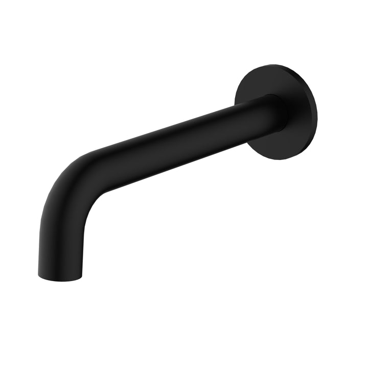 Evolve Black Bath Spout Curved 200mm