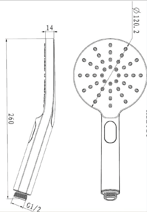 Essence Chrome Round Hand Held Shower Head