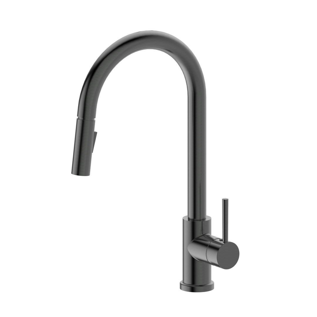 Arya Brushed Gun Metal Kitchen Mixer + Pull Out Spray