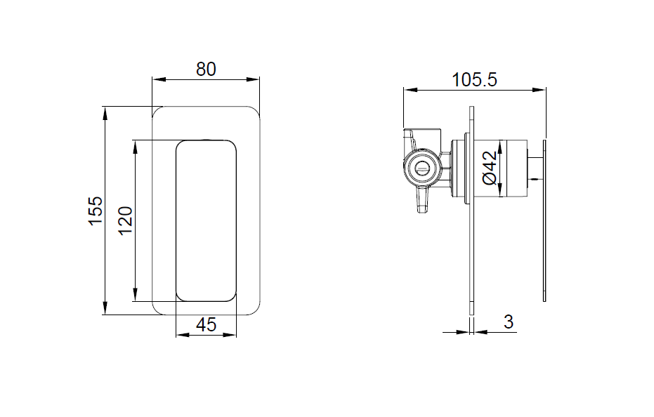 Muze Chrome Shower Mixer