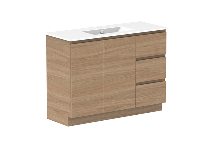 Glacier Door & Drawer 1200 Trio Floor Mount Vanity