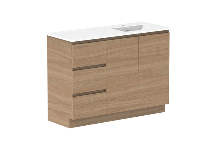 Glacier Door & Drawer 1200 Trio Floor Mount Vanity