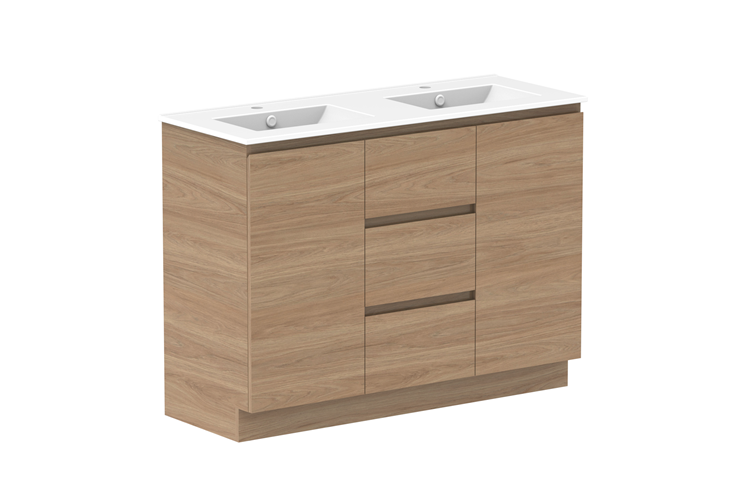 Glacier Door & Drawer 1200 Trio Floor Mount Vanity