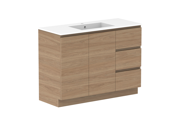 Glacier Door & Drawer 1200 Trio Floor Mount Vanity