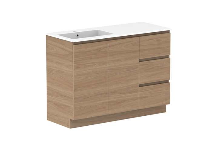 Glacier Door & Drawer 1200 Trio Floor Mount Vanity