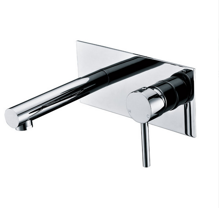 Evolve Chrome Wall Mounted Mixer Straight