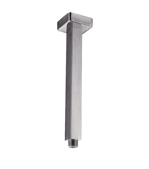 Essence Brushed Nikel Square Ceiling Dropper 450mm