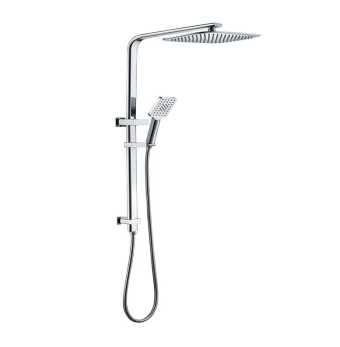 Essence Chrome Square Shower & 300mm Rain on Rail