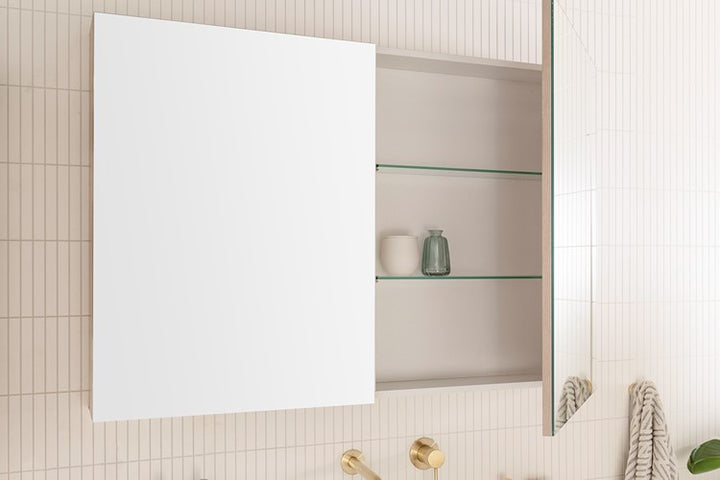 Glacier Shelf Mirrored Cabinet 1200 - Silk Finish