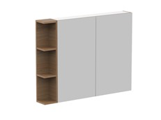 Glacier Shelf Mirrored Cabinet 1050 - Woodgrain Cabinet Finish