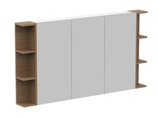 Glacier Shelf Mirrored Cabinet 1500 - Woodgrain Cabinet Finish