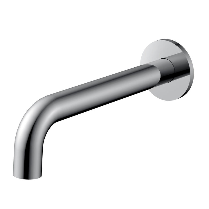 Evolve Chrome Wall Mixer & Spout Curved 200mm