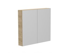 Glacier Mirrored Cabinet 900 - Woodgrain Cabinet Finish